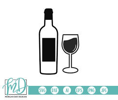 Wine Bottle And Glass Svg Funny Wine