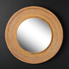 Orbit Round Wall Mirror Natural Jawit