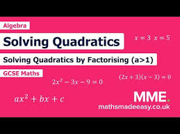 Solving Quadratics Through Factorising