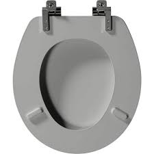 Weston Slow Close Round Closed Front Toilet Seat In Silver