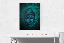 Buddha Painting Stretched Canvas Art