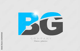 Combination Letter Bg B G In Grey Blue