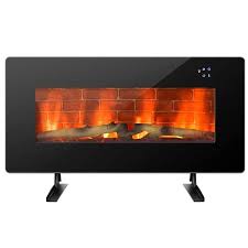 Sunrinx 36 In Wall Mount Electric Fireplace In Black