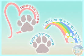 pet memorial e rainbow bridge svg