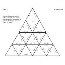 Long Division Triangle Puzzle 6 Ns 2