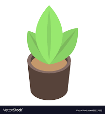 Plant Pot Icon Isometric Style Royalty