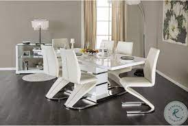 Midvale White And Chrome Side Chair Set