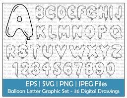 Balloon Letter Alphabet And Numbers