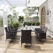 Wicker Square Patio Outdoor Dining Set