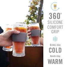 Host Freeze Beer Glasses 16 Oz Wood