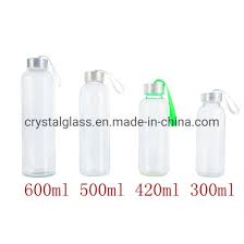 Reusable Glass Water Bottles With 18 Oz