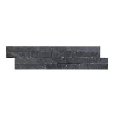 Msi Premium Black Splitface Ledger Panel 6 In X 24 In Wall