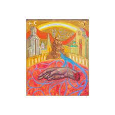 Blood Painting Icon Art Peace Wall Art