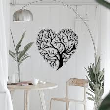 Abstract Heart Metal Tree Art Metal