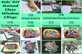 Kids Diy Stained Glass Window Clings