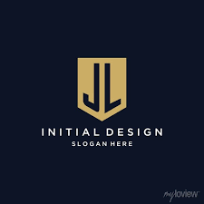 Jl Monogram Initials Logo Design With
