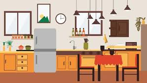 Kitchen Room Vector Art Icons And