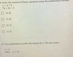 8 Solve The Systems Of Linear Equations
