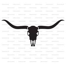 Longhorn Head Skull Texas Design Bull