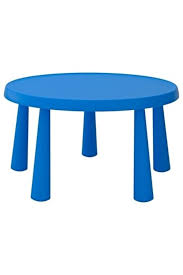 Ikea Çocuk Oyun Masası Yuvarlak Mavi