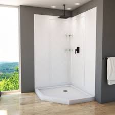 Neo Angle Shower Base And Qwall 4 Wall Kit