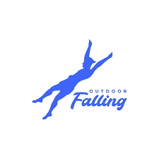 Young Man Falling Water Holiday Logo