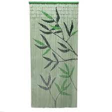 Leaves Beaded Bamboo Curtain Door 90