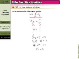 Solve Two Step Equations