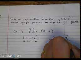 Find An Exponential Equation Given 2