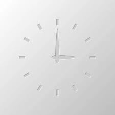 Simple Icon Clock Black Object Long
