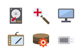Hardware Computer Flat Color Icons By