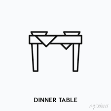 Dinner Table Icon Vector Dinner Table