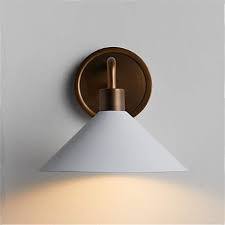 Andre White And Brass Wall Sconce