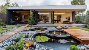Modern House Garden Stock Photos