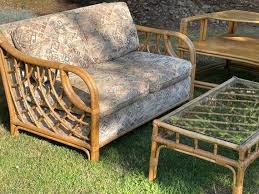 Vintage Rattan Bamboo Furniture Set