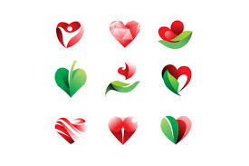 Modern Heart Logo Icon Template Graphic