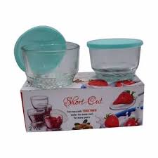 Pcs Glass Bowl Set With Cap