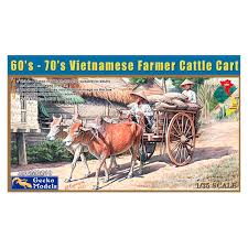 Vietnamese Farmer Cattle Cart Set