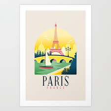 Paris Vintage Art Print France Poster