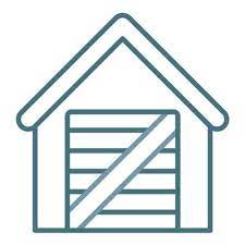 Garden Shed Line Two Color Icon