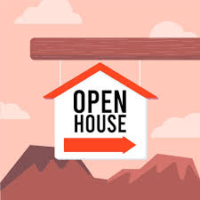 Free Vector Open House Sign Concept