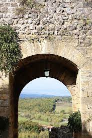 Through Brick Arch Tuscany Italy