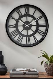 Buy Black 45cm Roman Numeral Wall Clock