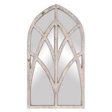 Honeybloom Windowpane Arch Wall Mirror