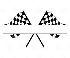Racing Flag Monogram Svg Crossed Race