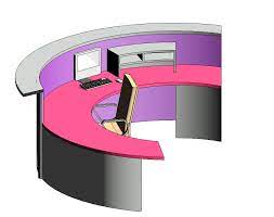 Custom Circular Reception Counter Desk