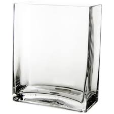 10 Rectangular Glass Vase Glass