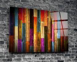 Abstract Tempered Glass Printing Wall