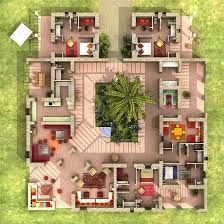 Modern House Plan With Courtyard