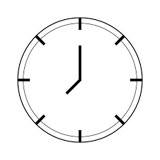 Modern Circle Wall Clock Icon Design